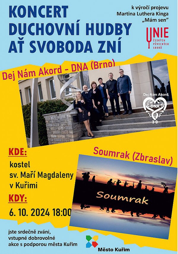 Koncert duchovní hudby „Ať svoboda zní“